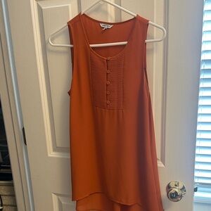 Naked Zebra Orange Sleeveless Blouse